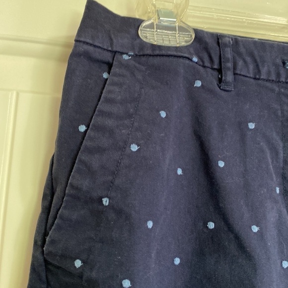 Boden Rachel Spot Chino NAVY WITH BLUE POLKA DOTS Trousers Sz 8 - Picture 8 of 15